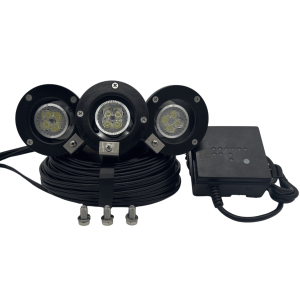 12 Volt THREE LIGHT 4" LED LIGHT SET  with replaceable bulbs