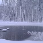 Bottom Pond Aerator in Winter