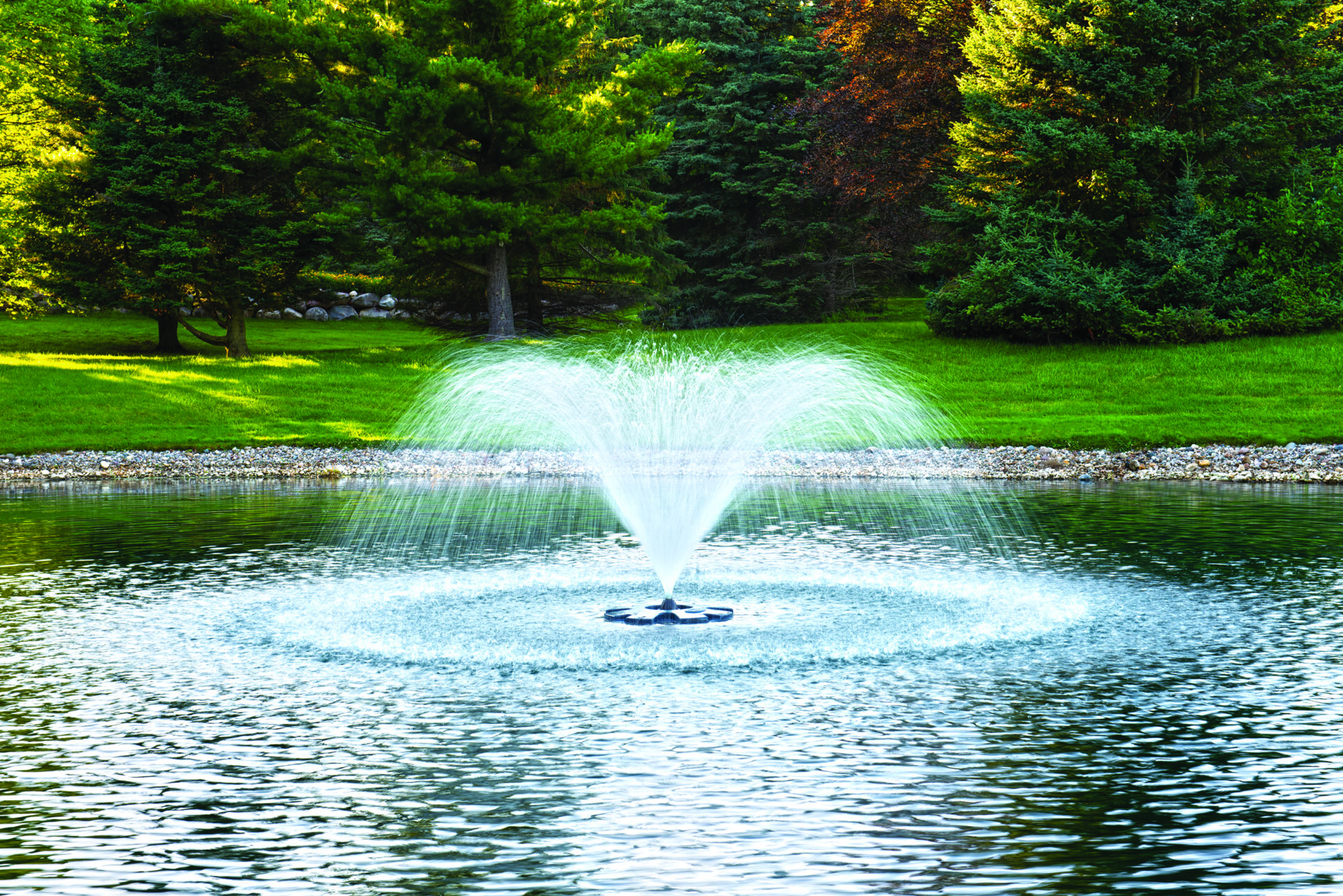 Airmax EcoSeries 1/2 HP Floating Pond Fountain | 3 Spray Patterns - Image 2