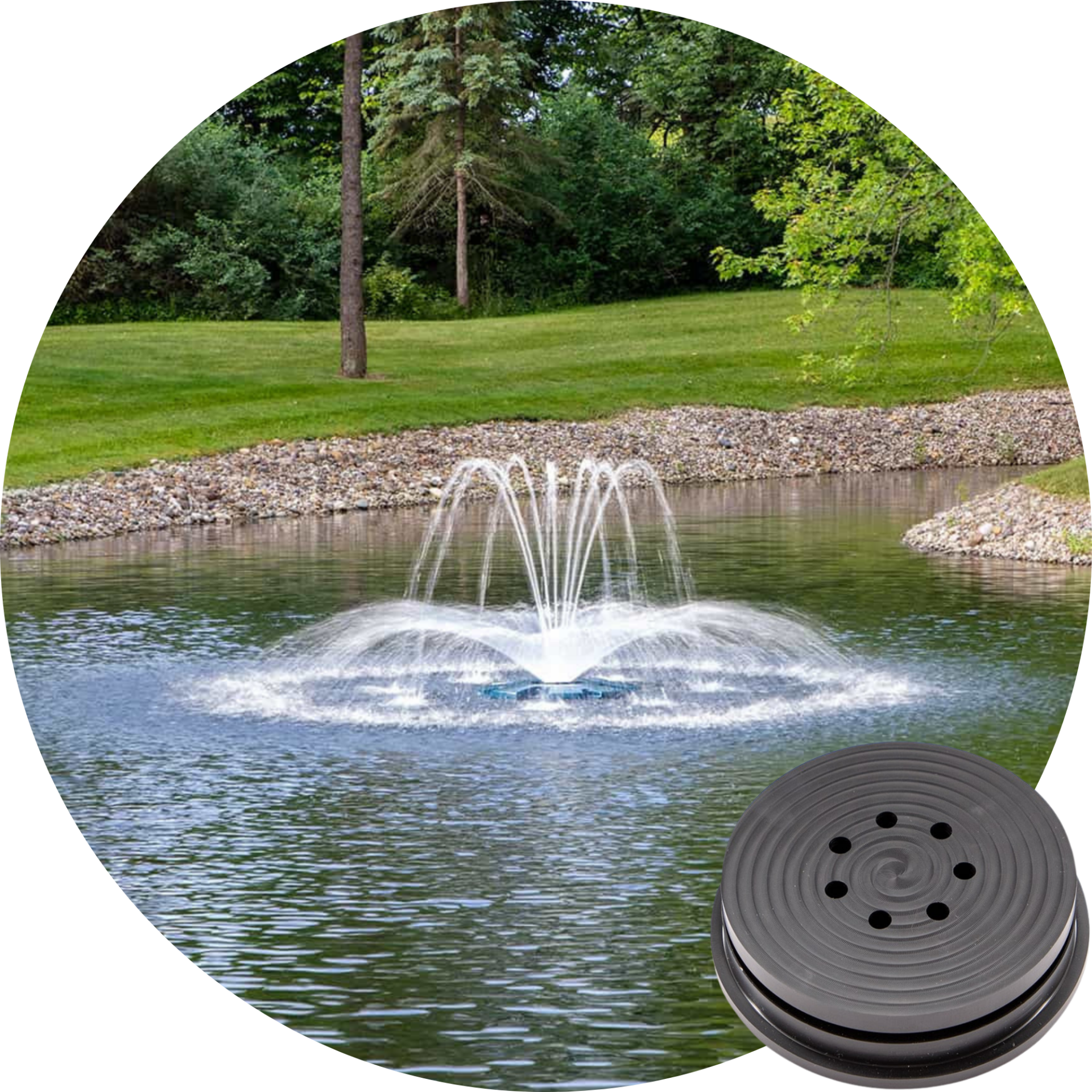 Airmax PondSeries 1/2 HP Blossom Premium Fountain Nozzle Spray Pattern