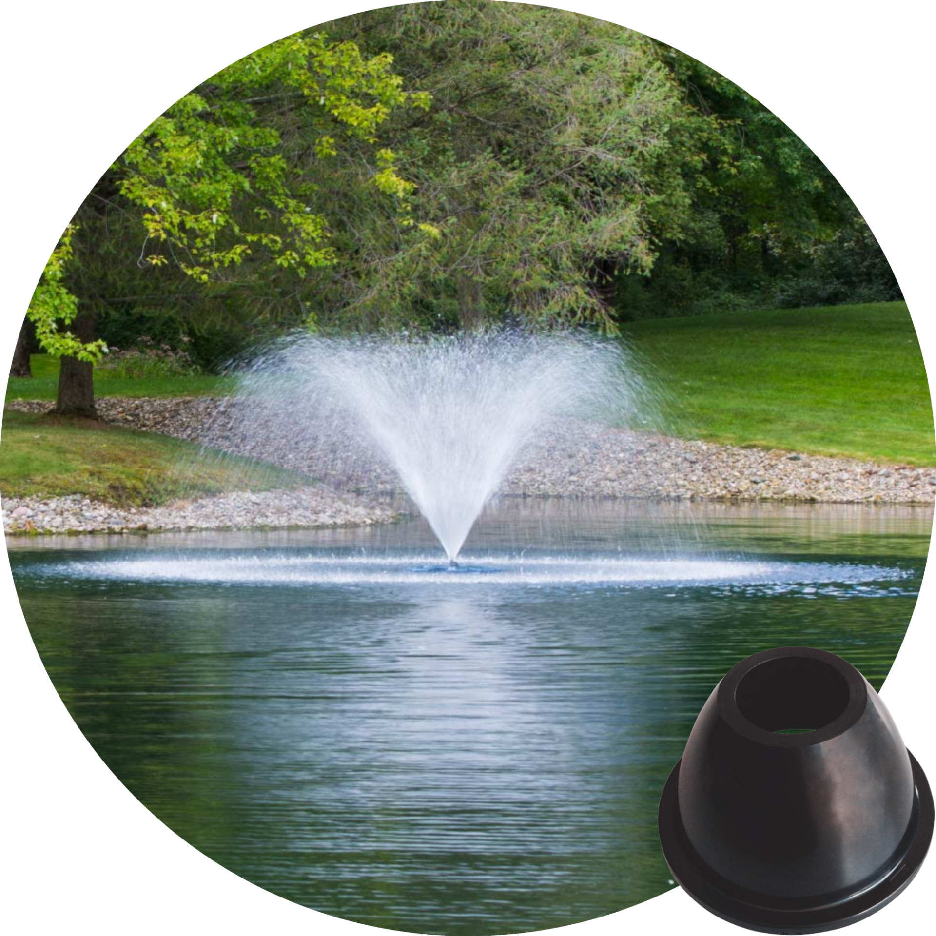 Airmax PondSeries 1/2 HP Classic spray pattern