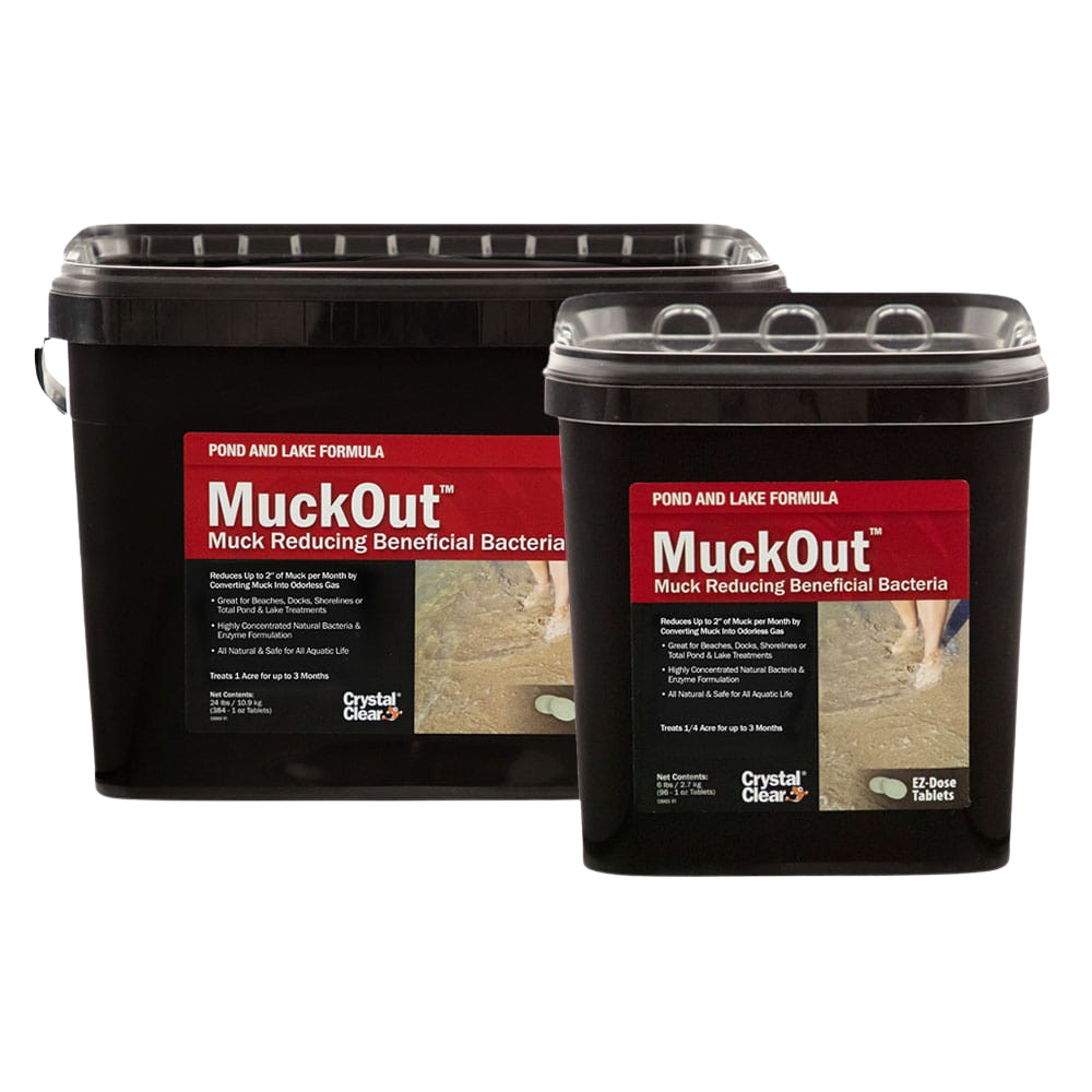 CrystalClear MuckOut 6-pound and 24-pound containers