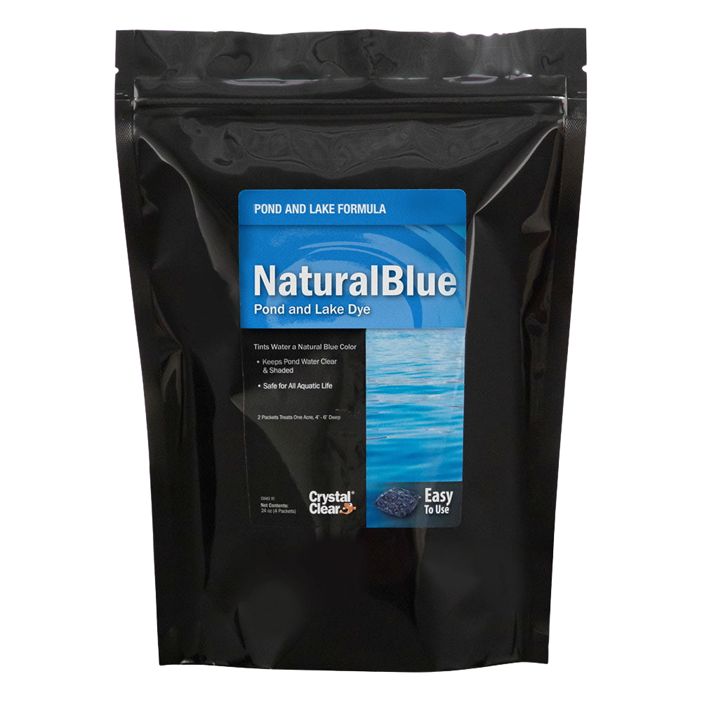 CrystalClear NaturalBlue Pond Dye four-packet package